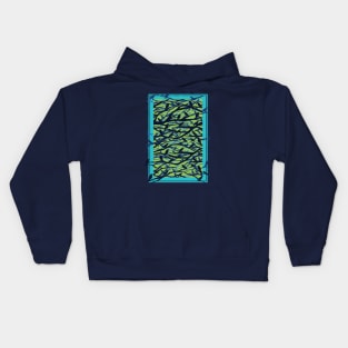 Tree Silhouette with Birds Kids Hoodie